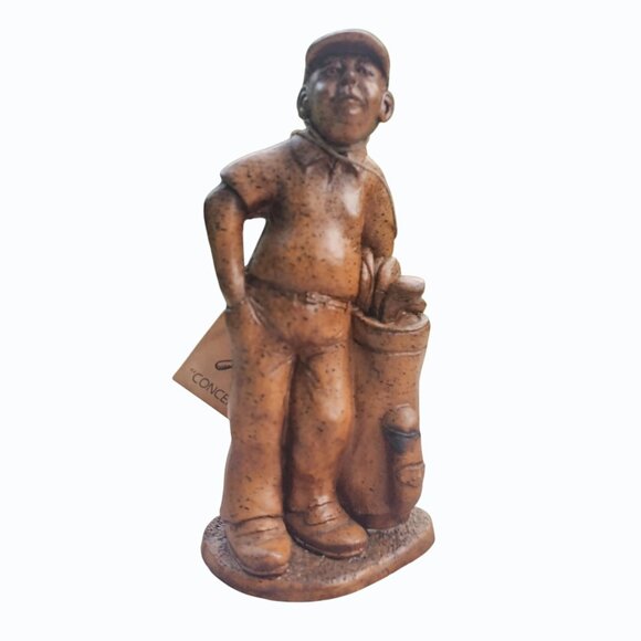 Phase IV Concept Wood Golfer Figurine w Tag 6 3/4" #10074 Rare Vintage - Picture 2 of 12